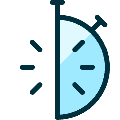 Time Stopwatch Half Icon from Ultimate Duotone Set