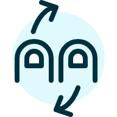Gesture Flip Left Icon from Ultimate Duotone Set