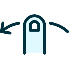 Gesture Swipe Horizontal Left Icon from Ultimate Duotone Set