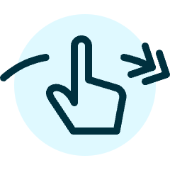 Gesture Swipe Horizontal Right 3 Icon from Ultimate Duotone Set