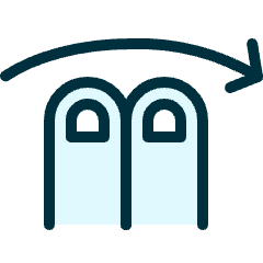 Gesture Swipe Horizontal Right Two Fingers Icon from Ultimate Duotone Set