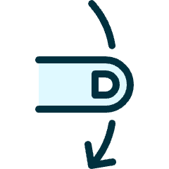 Gesture Swipe Vertical Down Icon from Ultimate Duotone Set