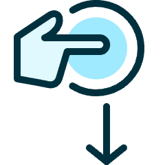 Gesture Tap Swipe Down 1 Icon from Ultimate Duotone Set