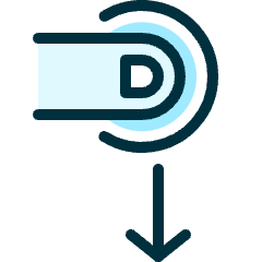 Gesture Tap Swipe Down Icon from Ultimate Duotone Set