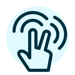 Gesture Two Finger Tap Icon from Ultimate Duotone Set