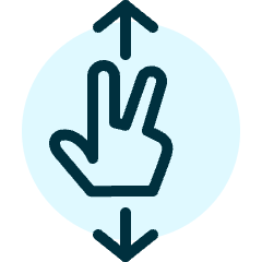 Gesture Two Fingers Scroll Icon from Ultimate Duotone Set