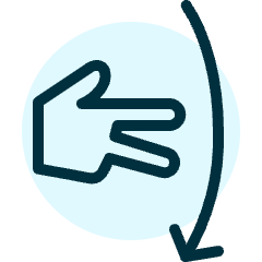 Gesture Two Fingers Swipe Down Icon from Ultimate Duotone Set