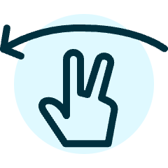 Gesture Two Fingers Swipe Left Icon from Ultimate Duotone Set