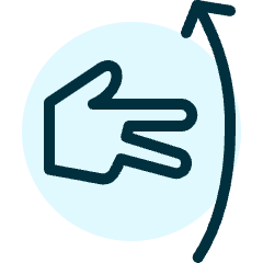 Gesture Two Fingers Swipe Up Icon from Ultimate Duotone Set