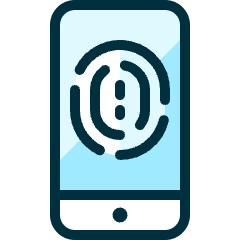 Touch Id Smartphone Icon from Ultimate Duotone Set