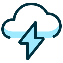 Cloud Flash Icon from Ultimate Duotone Set