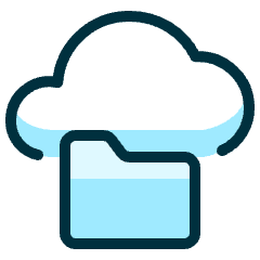 Cloud Folder Icon from Ultimate Duotone Set