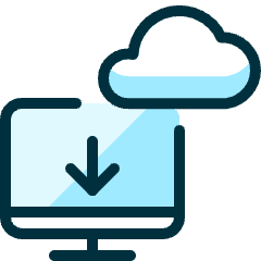 Cloud Monitor Download Icon from Ultimate Duotone Set