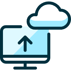 Cloud Monitor Upload Icon from Ultimate Duotone Set
