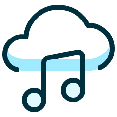 Cloud Music Icon from Ultimate Duotone Set