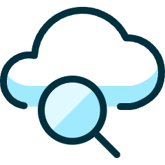 Cloud Search Icon from Ultimate Duotone Set