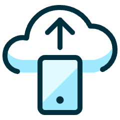 Cloud Smartphone Upload Icon from Ultimate Duotone Set
