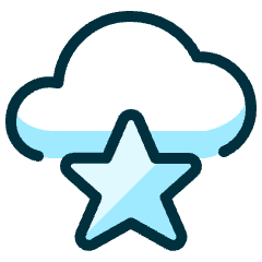 Cloud Star Icon from Ultimate Duotone Set