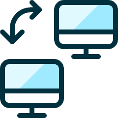 Monitor Exchange Arrow Icon from Ultimate Duotone Set