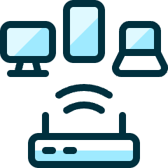 Router Signal Tech Icon from Ultimate Duotone Set