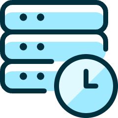 Server Clock Icon from Ultimate Duotone Set