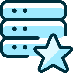 Server Star Icon from Ultimate Duotone Set