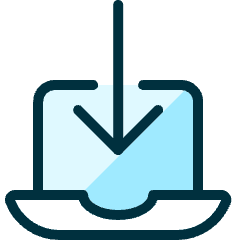 Laptop Download Icon from Ultimate Duotone Set