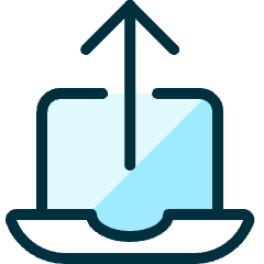 Laptop Upload Icon from Ultimate Duotone Set