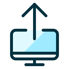 Monitor Upload Icon from Ultimate Duotone Set