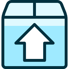 Upload Thick Box Icon from Ultimate Duotone Set