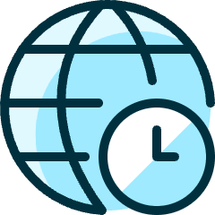Network Clock Icon from Ultimate Duotone Set