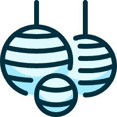 Ceiling Lamp Ball Chandelier Icon from Ultimate Duotone Set