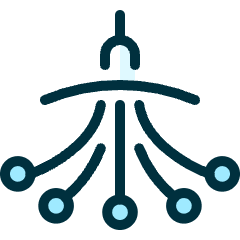 Ceiling Lamp Chandelier Icon from Ultimate Duotone Set