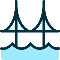 Bridge Golden Gate Icon from Ultimate Duotone Set