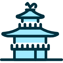 Landmark Chinese Pagoda 1 Icon from Ultimate Duotone Set