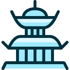 Landmark Japan Castle Icon from Ultimate Duotone Set