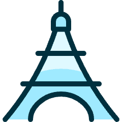 Landmark Eiffel Tower Icon from Ultimate Duotone Set