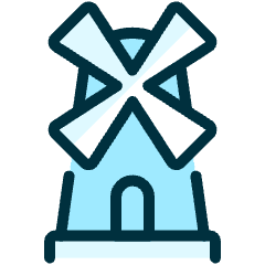 Landmark Netherlands Windmill Icon from Ultimate Duotone Set