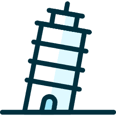 Landmark Pisa Tower Icon from Ultimate Duotone Set