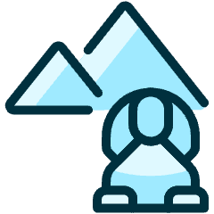 Landmark Pyramid Sphinx Icon from Ultimate Duotone Set