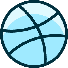 Dribbble Logo Icon from Ultimate Duotone Set