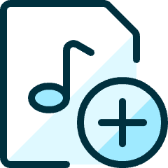 Audio File Add Icon from Ultimate Duotone Set