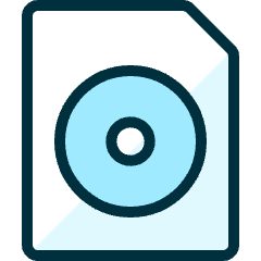 Audio File Disk Icon from Ultimate Duotone Set