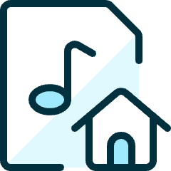 Audio File Home Icon from Ultimate Duotone Set