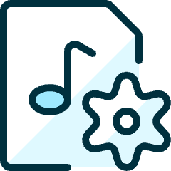 Audio File Settings Icon from Ultimate Duotone Set