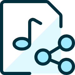 Audio File Share Icon from Ultimate Duotone Set