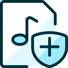 Audio File Shield Icon from Ultimate Duotone Set