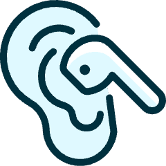 Earpods Ear Icon from Ultimate Duotone Set