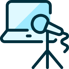 Microphone Podcast Laptop Icon from Ultimate Duotone Set