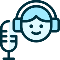 Microphone Podcast Woman Icon from Ultimate Duotone Set